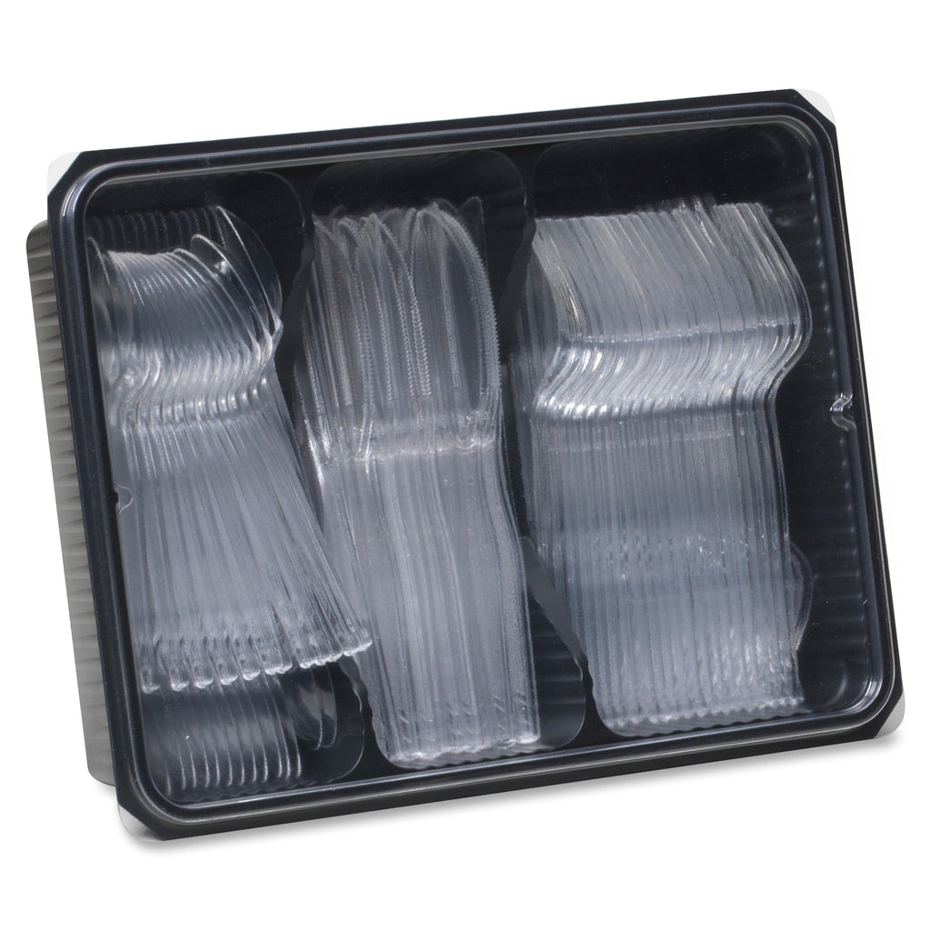 Dixie Heavyweight Disposable Forks, Knives & Teaspoons Keeper Pack Grab-N-Go by GP Pro