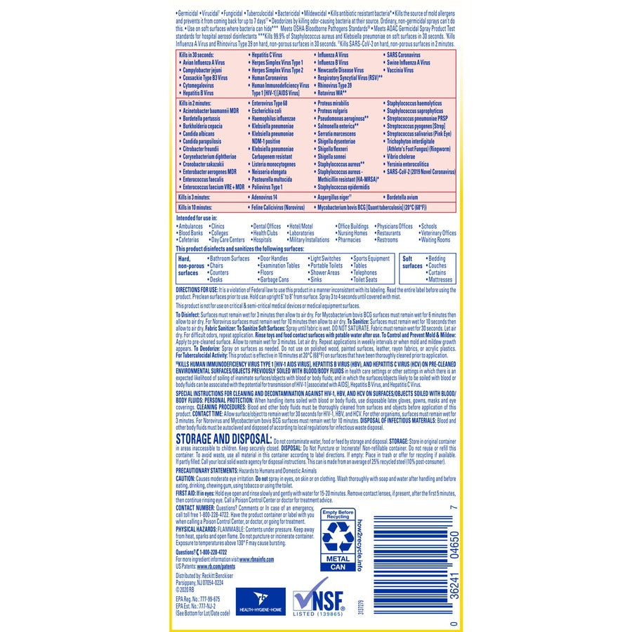 Professional Lysol Original Disinfectant Spray