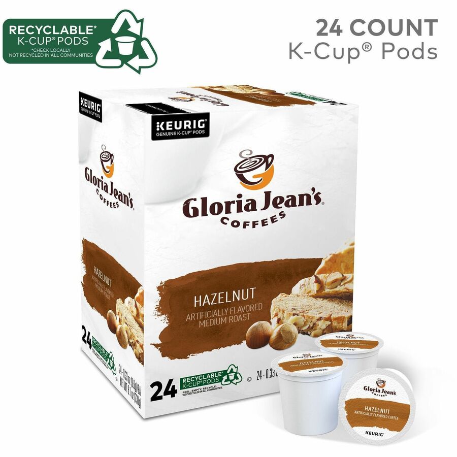 Gloria Jean's K-Cup, Pod Hazelnut Coffee