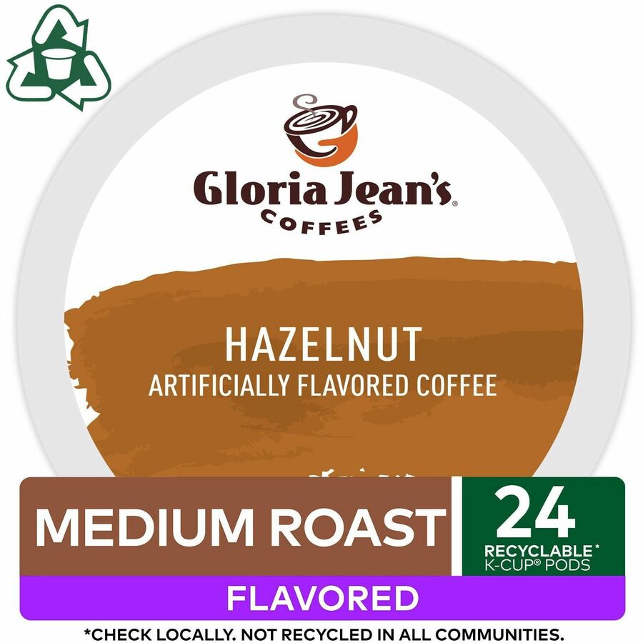 Gloria Jean's K-Cup, Pod Hazelnut Coffee