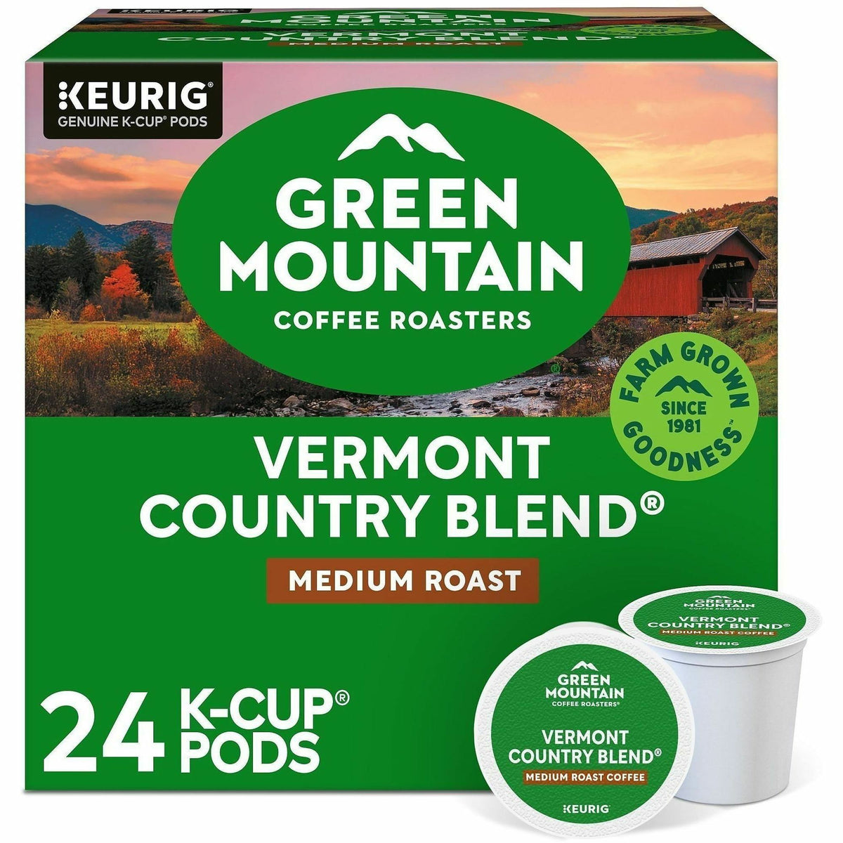 Green Mountain Coffee Roasters K-Cup Pods, 24/Box