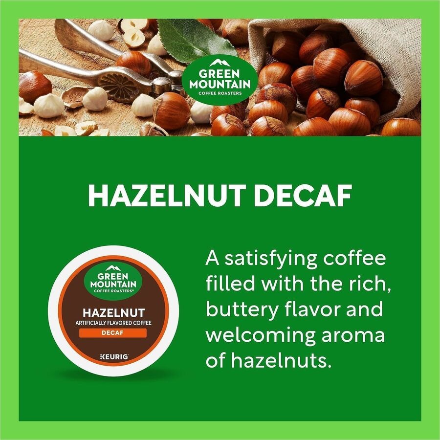 Green Mountain Coffee K-Cup, Pod Hazelnut Decaf Coffee
