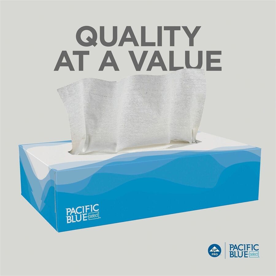 Pacific Blue Select Facial Tissue by GP Pro - Flat Box