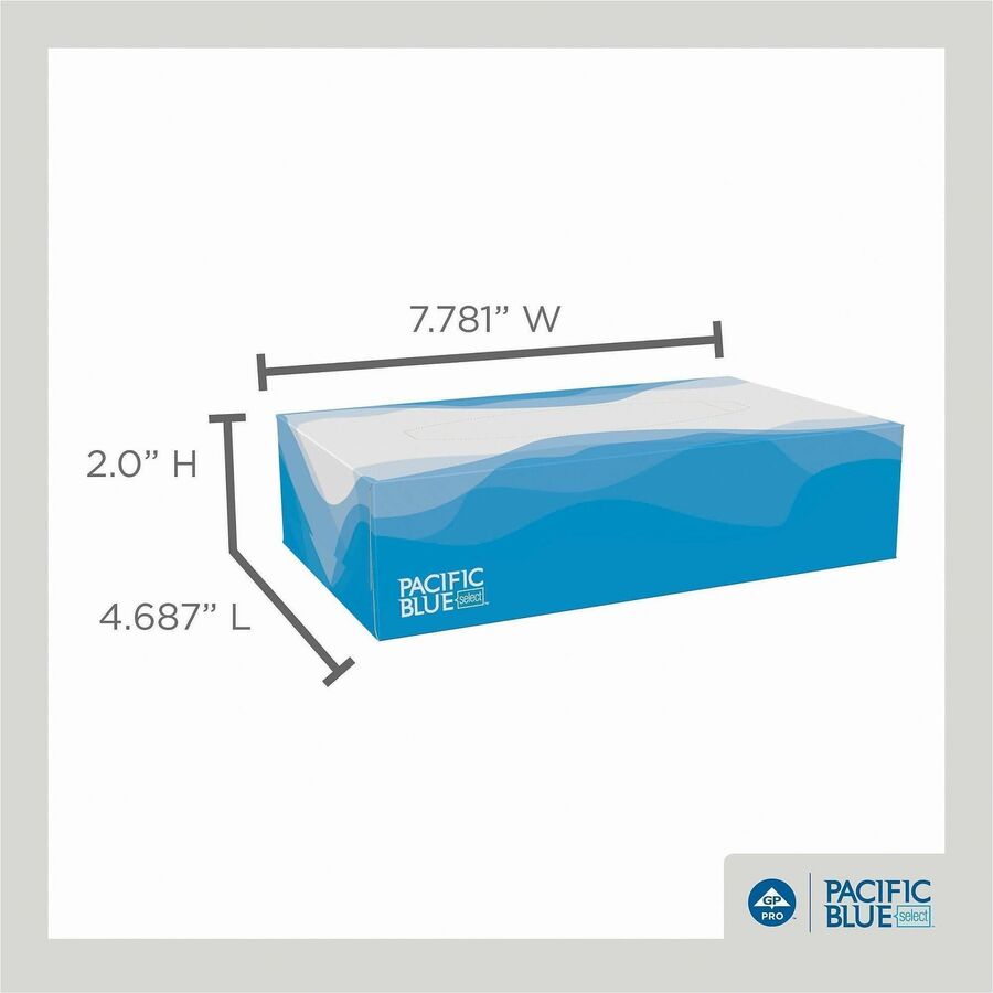 Pacific Blue Select Facial Tissue by GP Pro - Flat Box