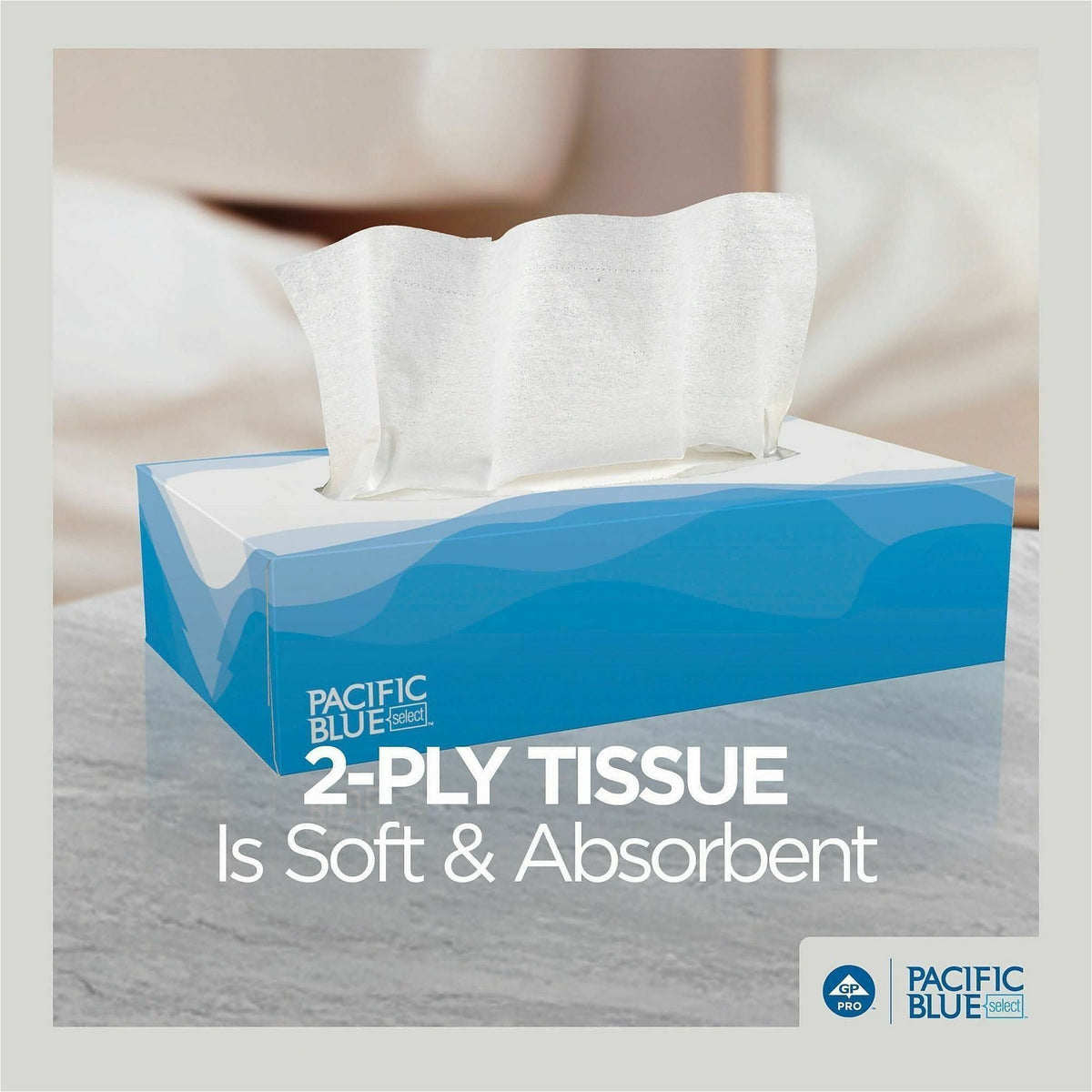 Pacific Blue Select Facial Tissue by GP Pro - Flat Box