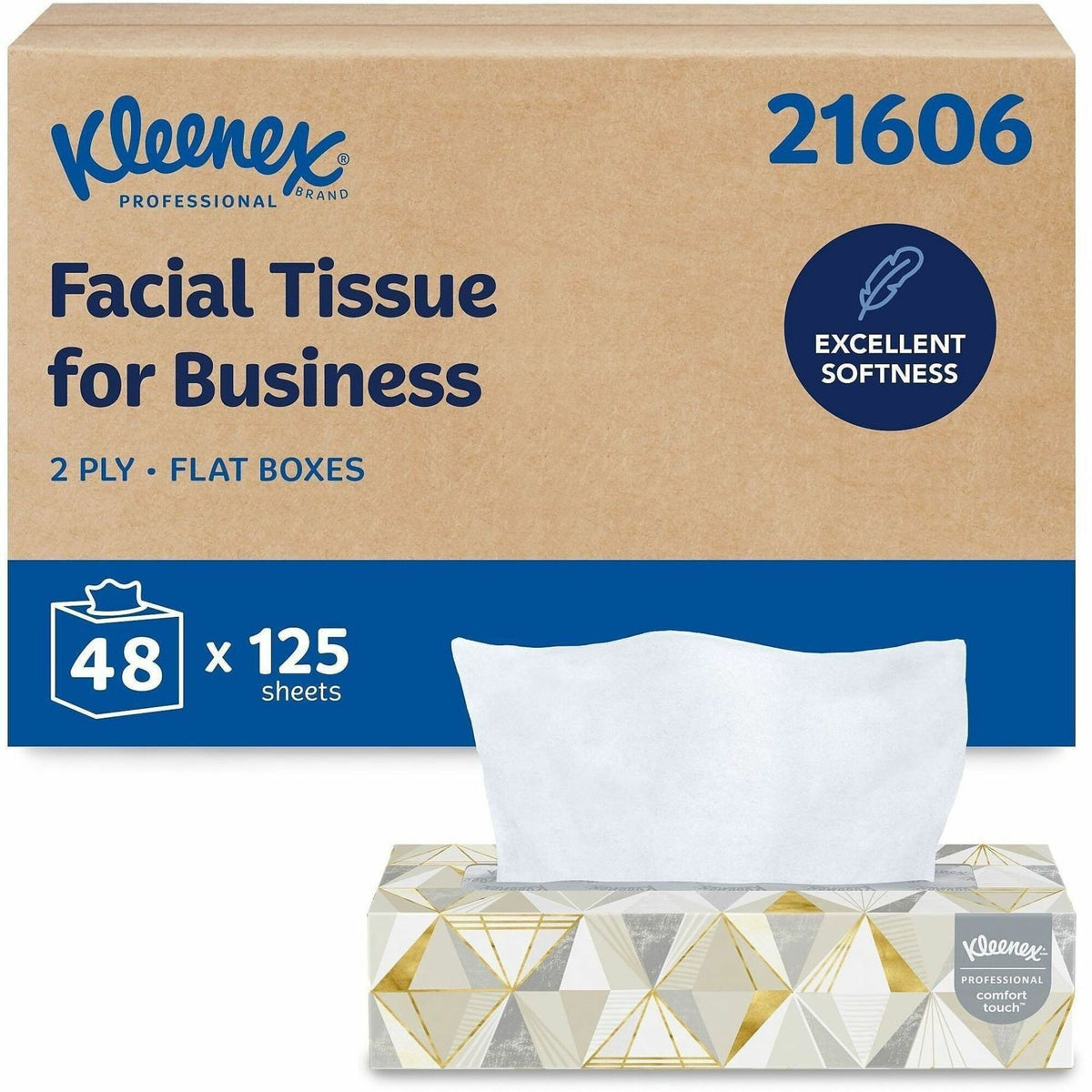 Kleenex Professional Facial Tissue for Business - Flat Box