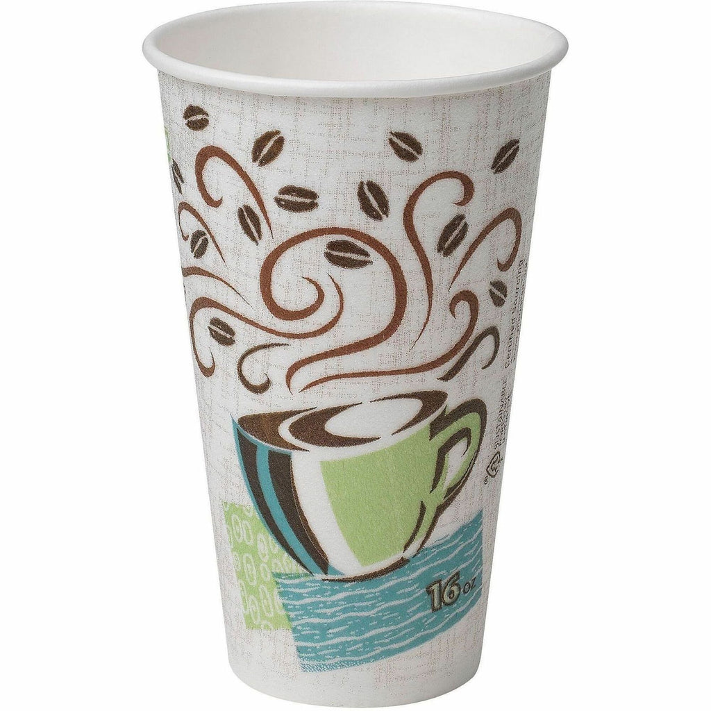 Dixie PerfecTouch 16 oz Insulated Paper Hot Coffee Cups by GP Pro