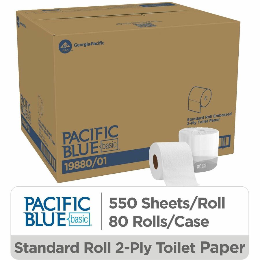Pacific Blue Basic Standard Roll Embossed Toilet Paper
