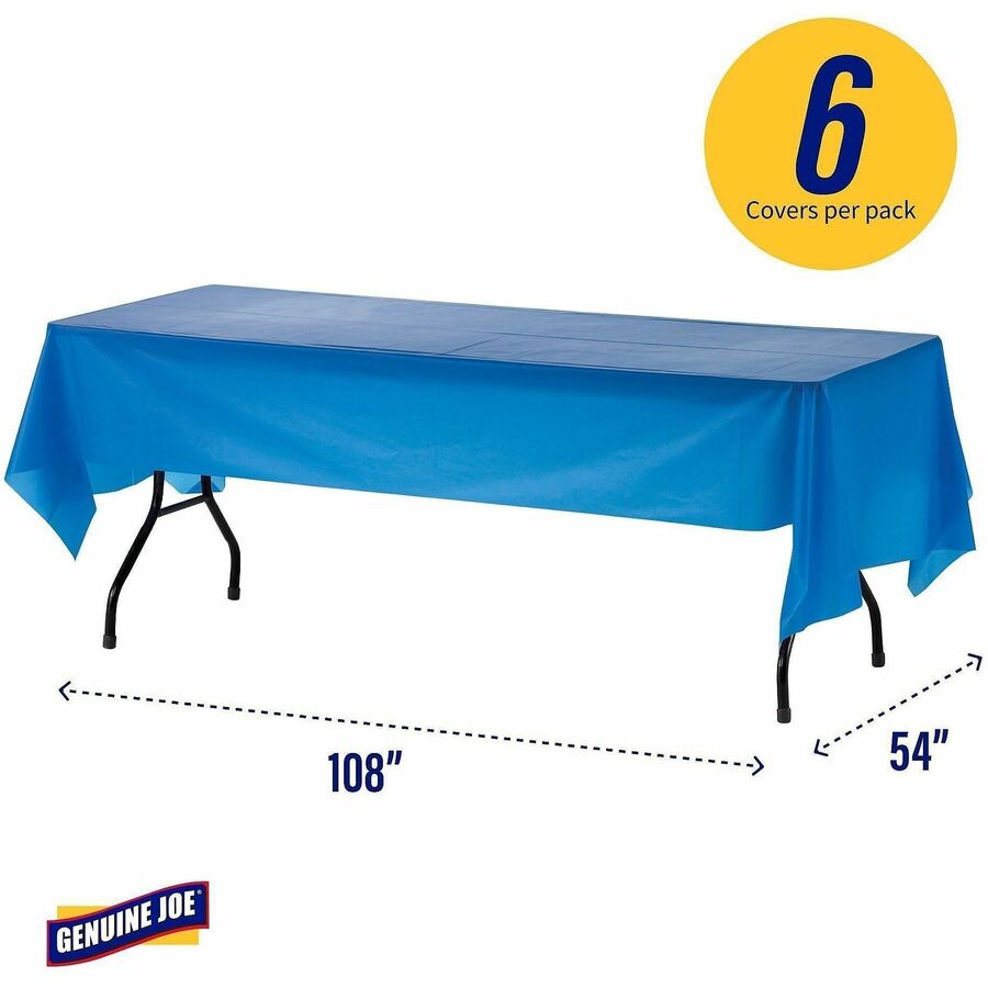 Genuine Joe Plastic Rectangular Table Covers