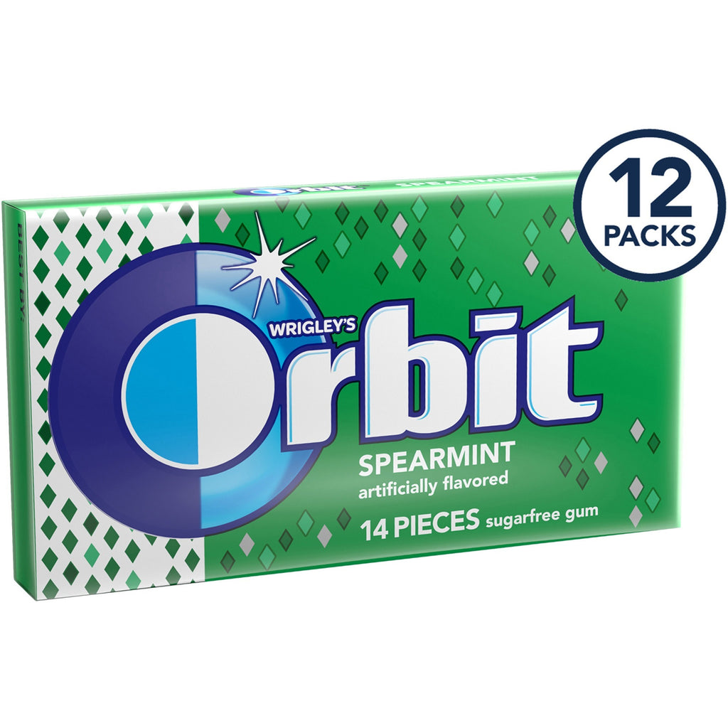 Orbit Spearmint Sugar-free Gum - 12 packs