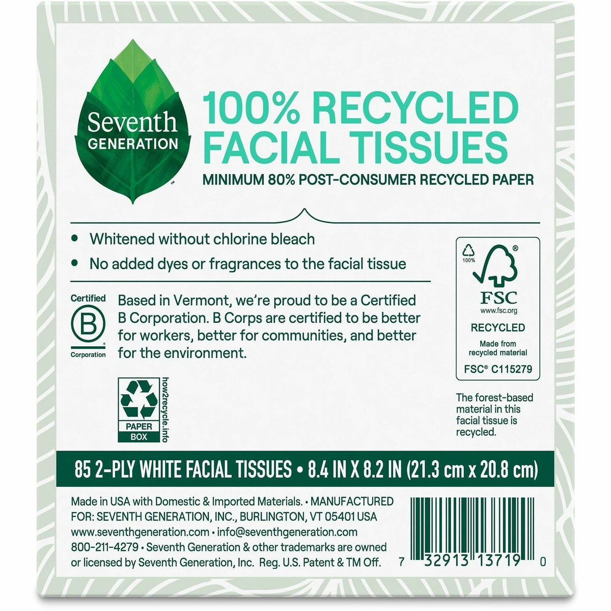 Seventh Generation 100% Recycled Facial Tissues
