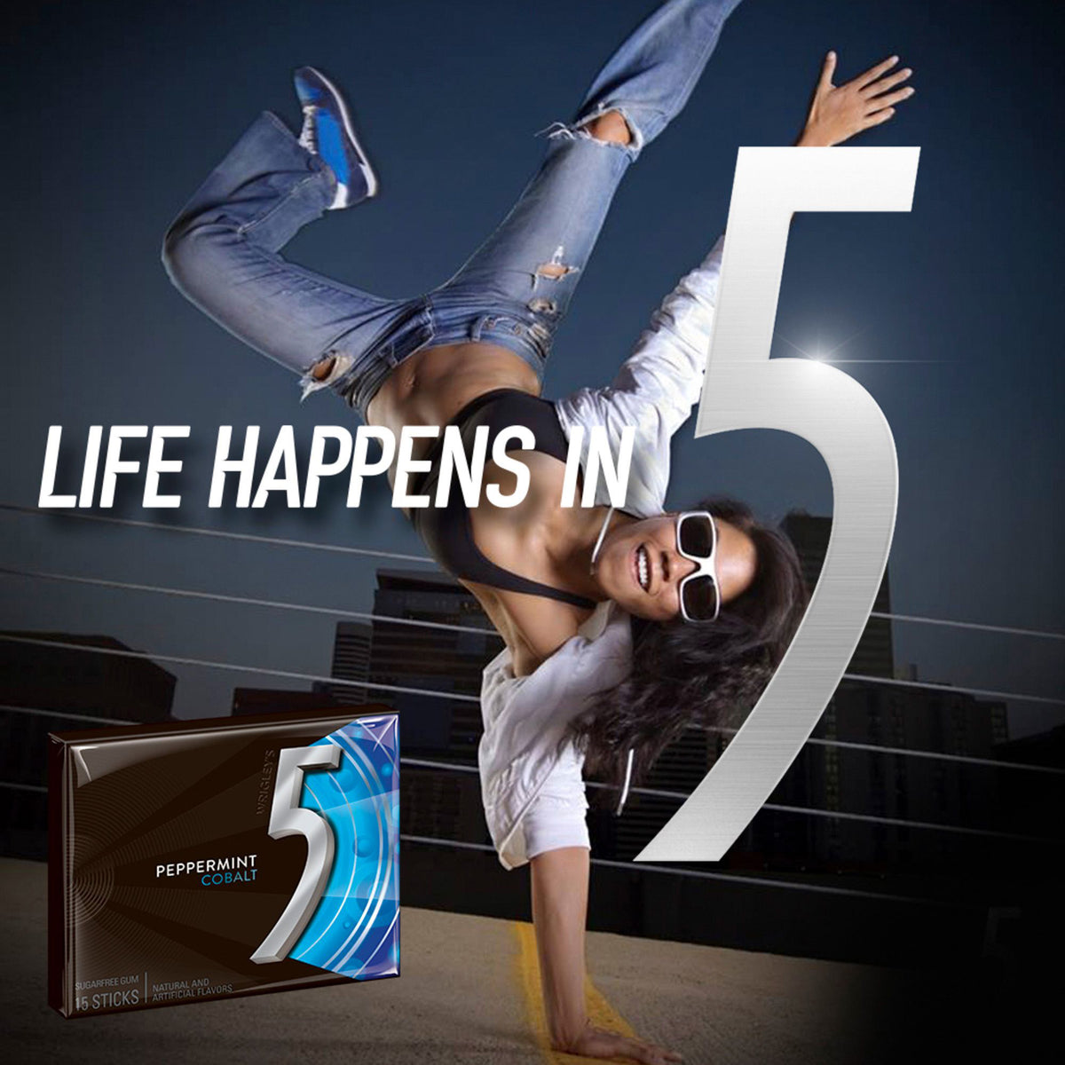 5 Gum Cobalt 5 Peppermint Sugar-free Gum