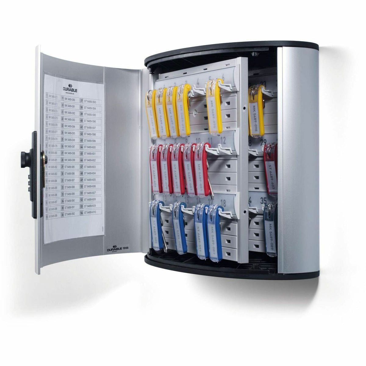 DURABLE Predrilled Brushed Key Cabinet