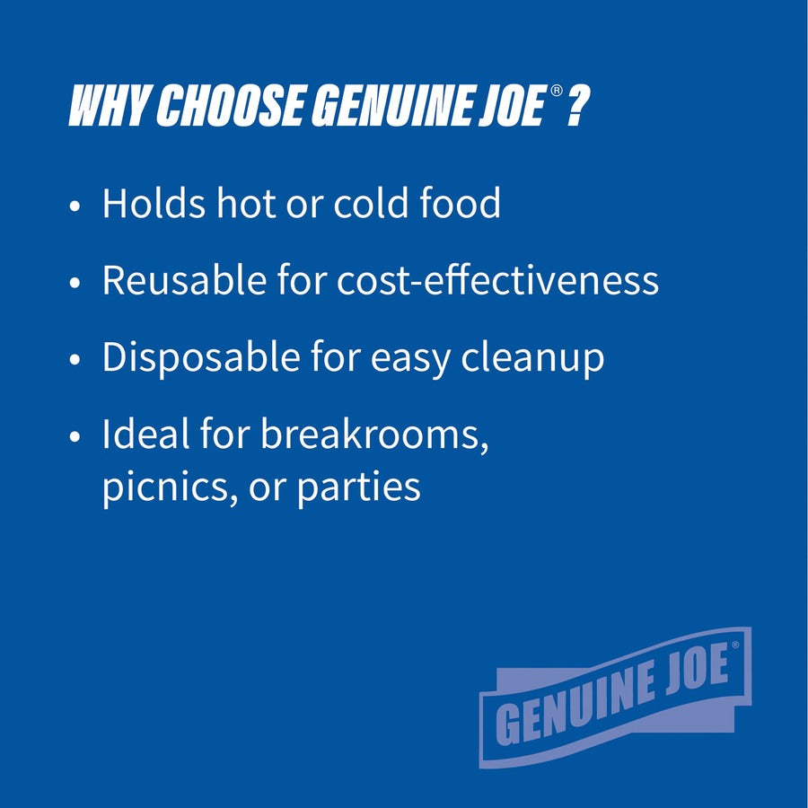 Genuine Joe 9" Round Plastic Plates