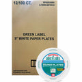 Green Label 9" Green Label Economy Paper Plates
