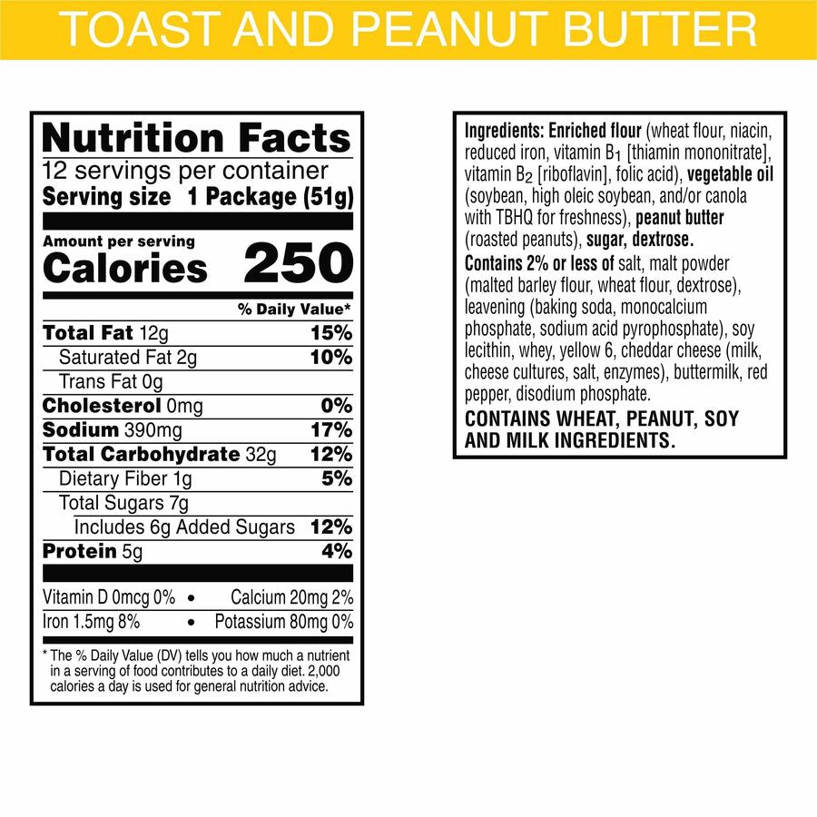 Keebler Toast and Peanut Butter Sandwich Crackers