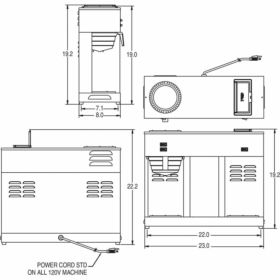 BUNN VPS 3-Warmer Coffee Brewer