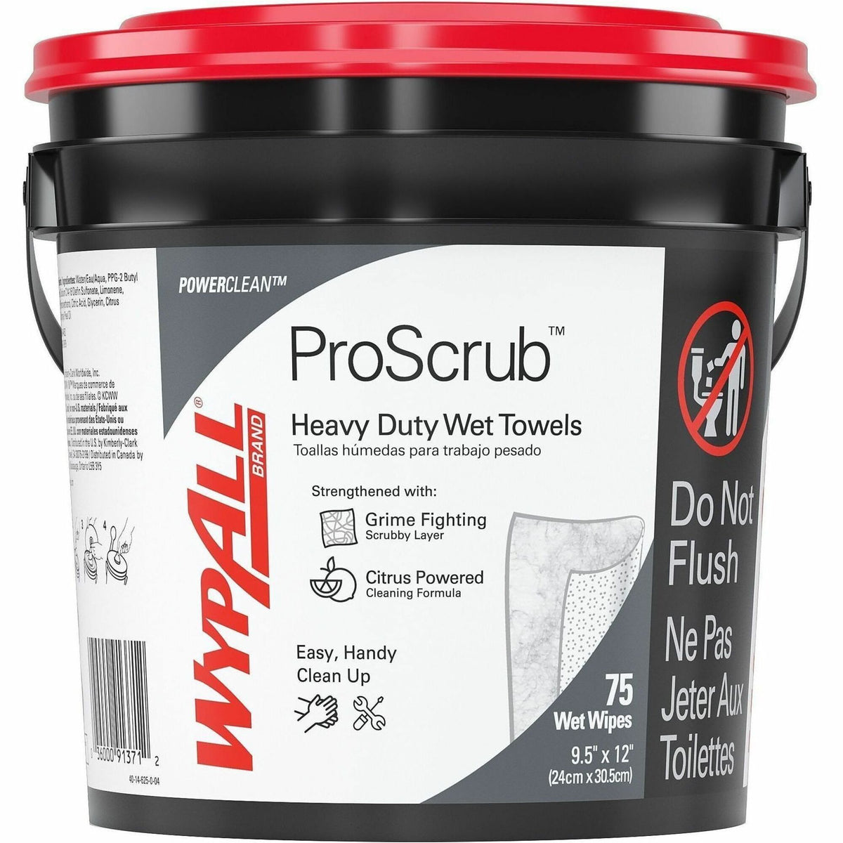 Wypall PowerClean ProScrub Heavy Duty Wet Towels