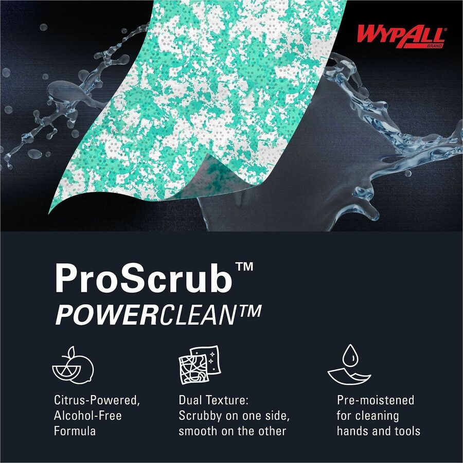 Wypall PowerClean ProScrub Heavy Duty Wet Towels
