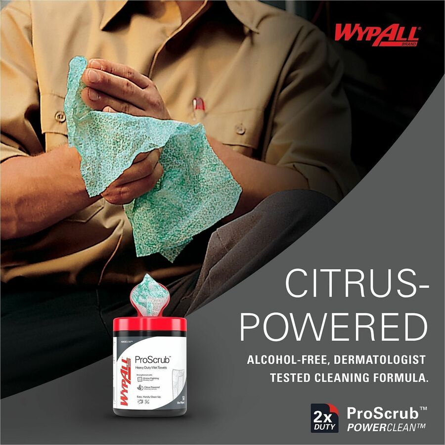 Wypall PowerClean ProScrub Heavy Duty Wet Towels