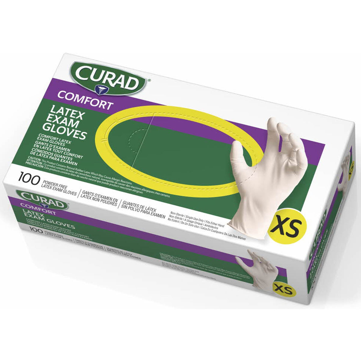 Curad Powder Free Latex Exam Gloves