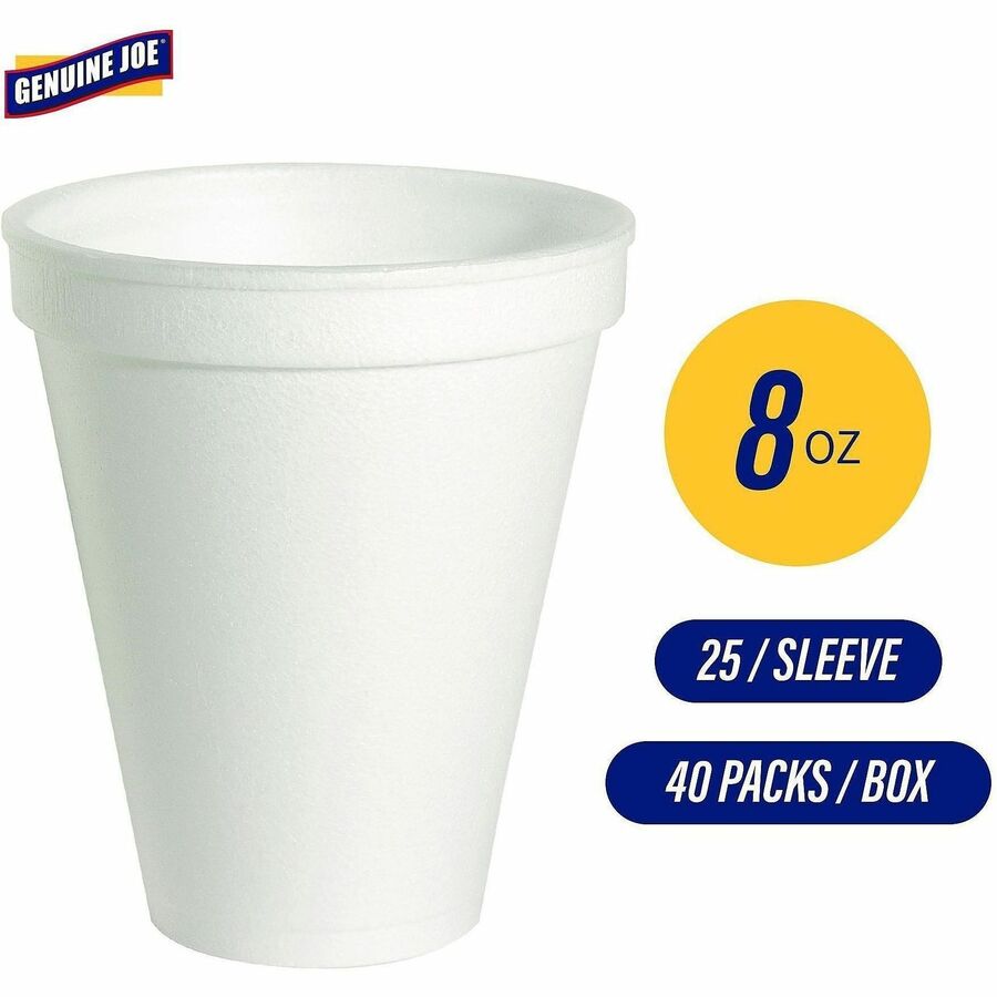 Genuine Joe 8 oz Hot/Cold Foam Cups