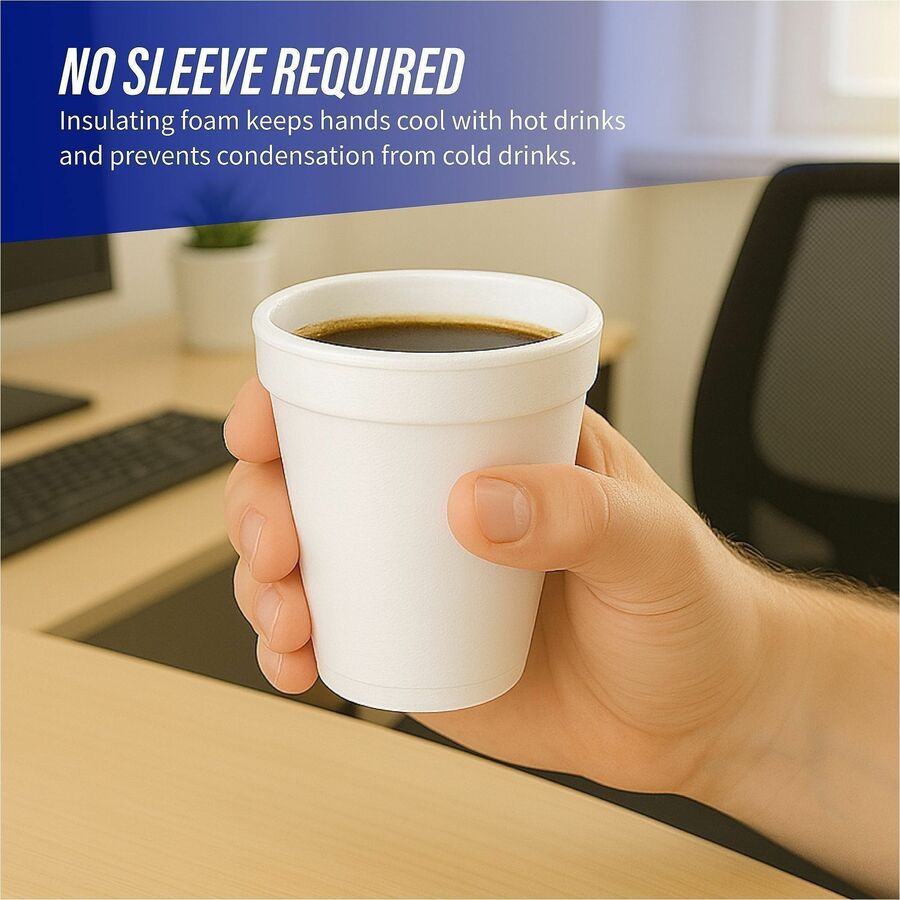 Genuine Joe 8 oz Hot/Cold Foam Cups