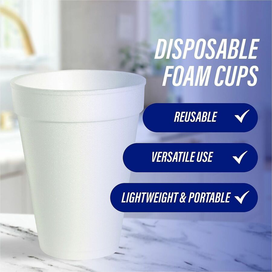 Genuine Joe 10 oz Hot/Cold Foam Cups