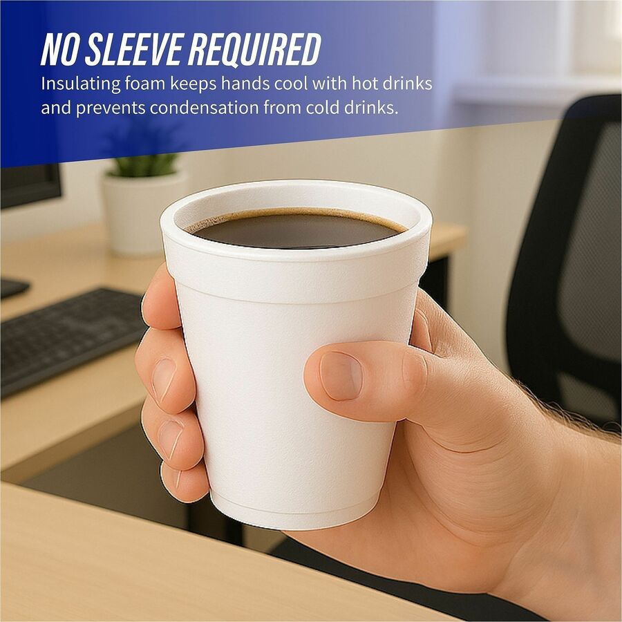Genuine Joe 10 oz Hot/Cold Foam Cups