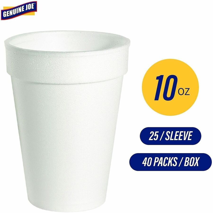 Genuine Joe 10 oz Hot/Cold Foam Cups