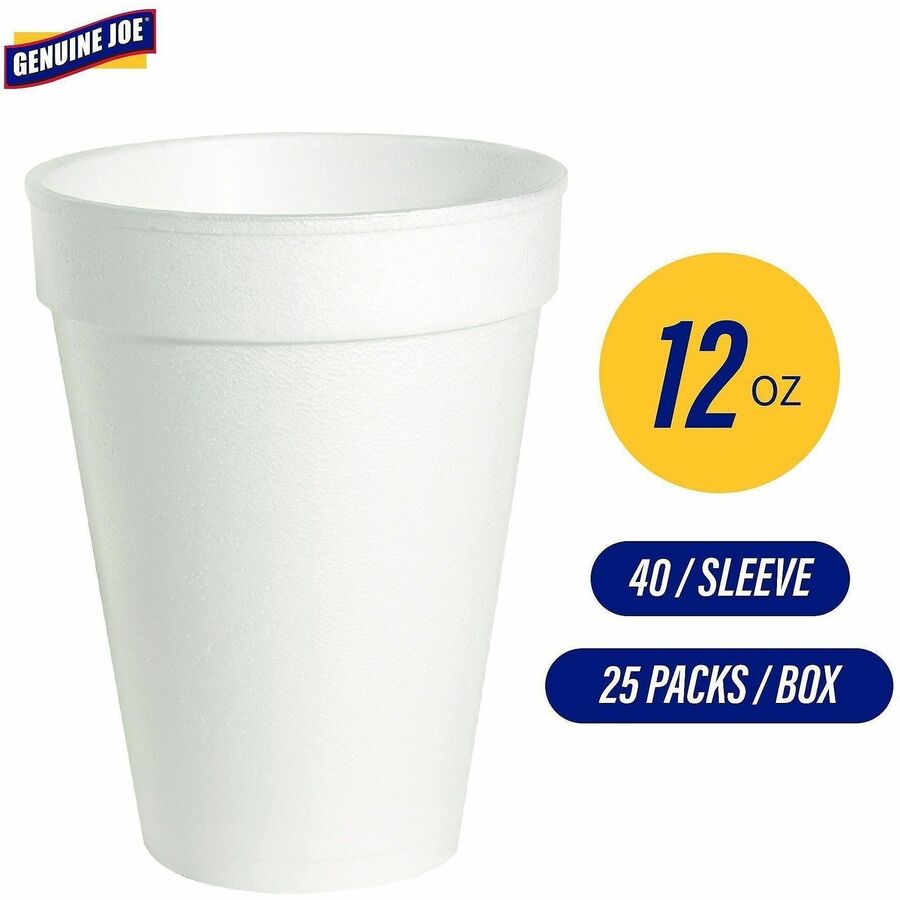 Genuine Joe 12 oz Hot/Cold Foam Cups