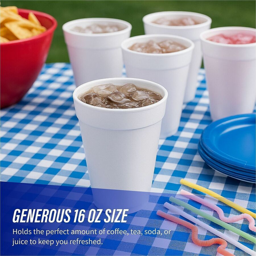 Genuine Joe 16 oz Hot/Cold Foam Cups