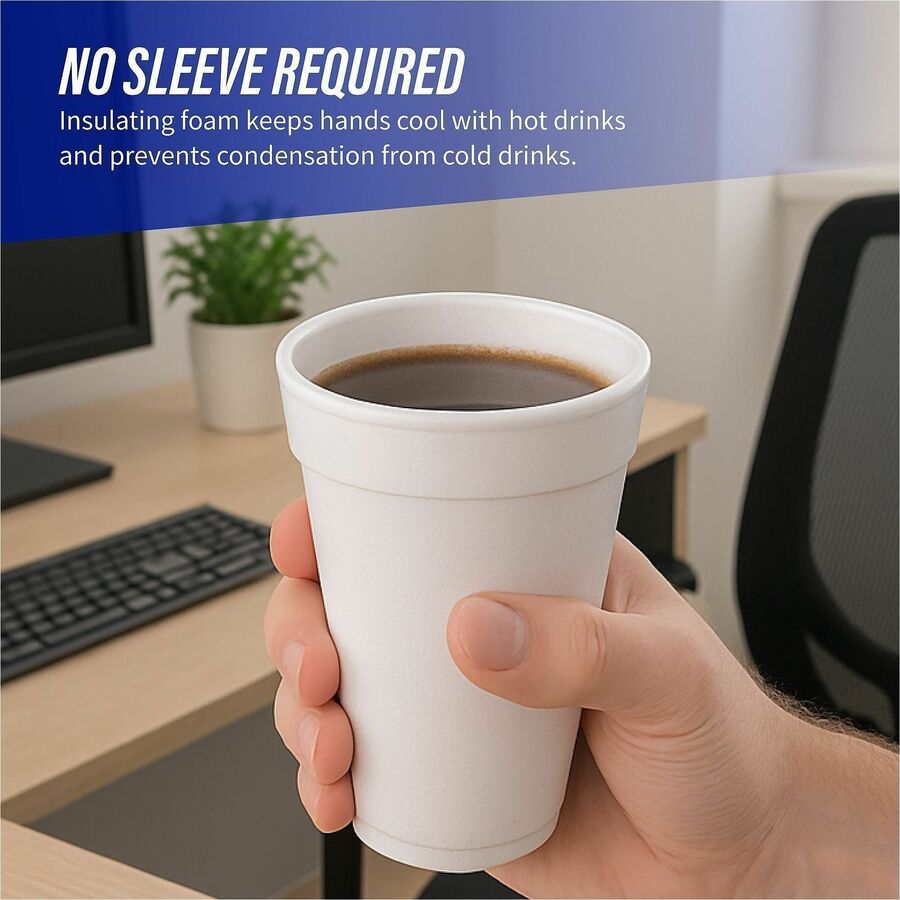 Genuine Joe 16 oz Hot/Cold Foam Cups