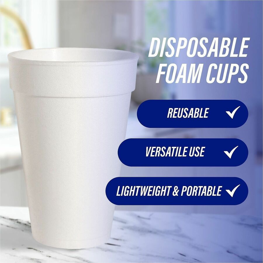 Genuine Joe 16 oz Hot/Cold Foam Cups