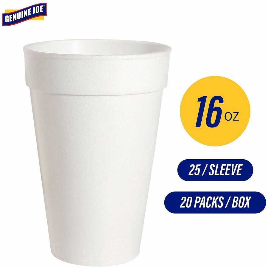 Genuine Joe 16 oz Hot/Cold Foam Cups