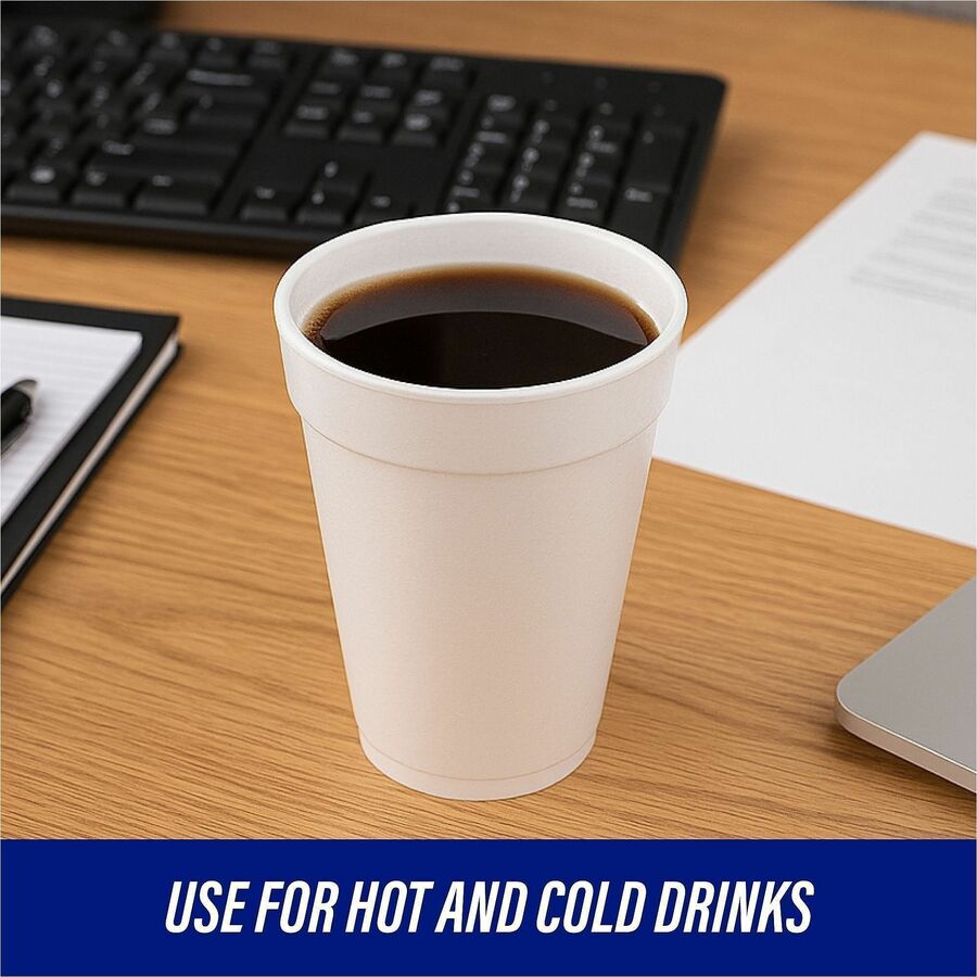 Genuine Joe 16 oz Hot/Cold Foam Cups