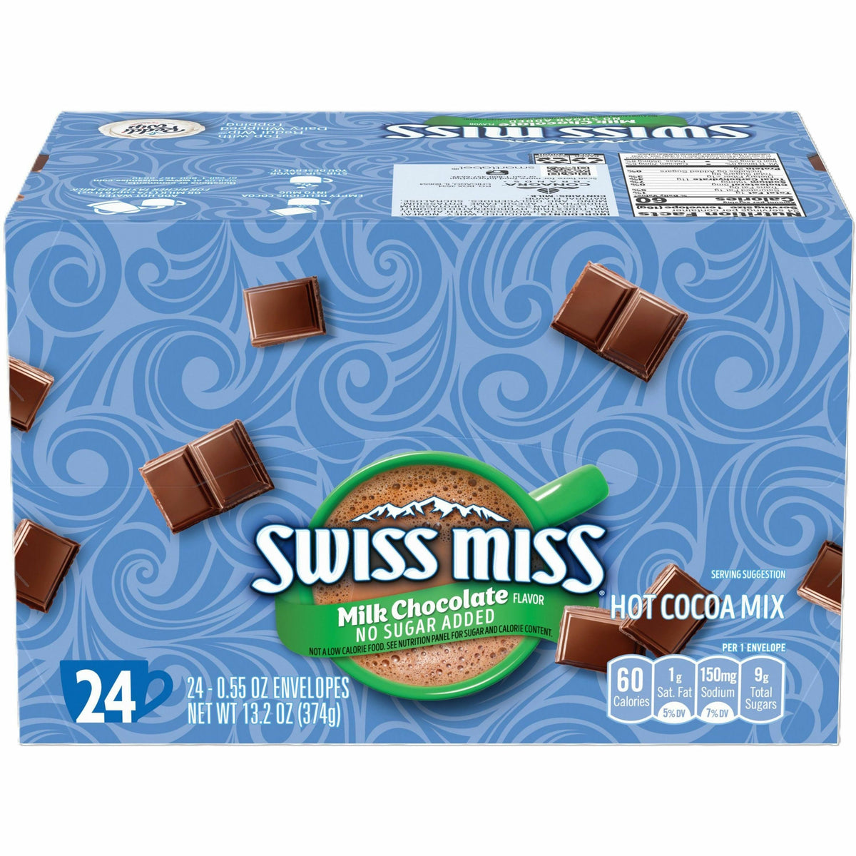 Swiss Miss Milk Chocolate No Sugar Added Cocoa Mix Packets
