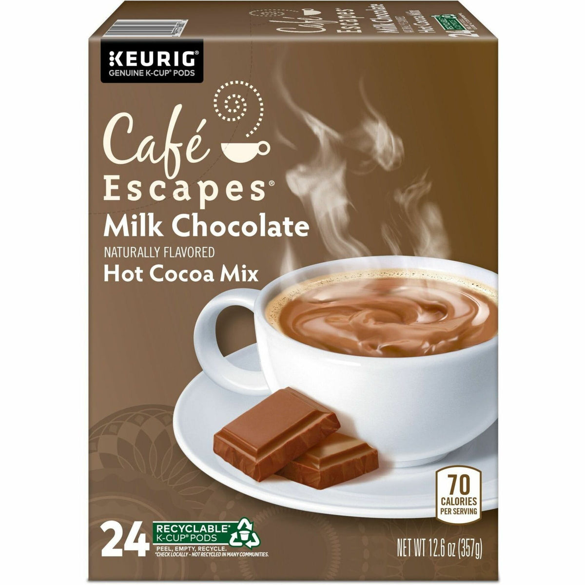 Café Escapes® K-Cup, Pod Milk Chocolate Hot Cocoa