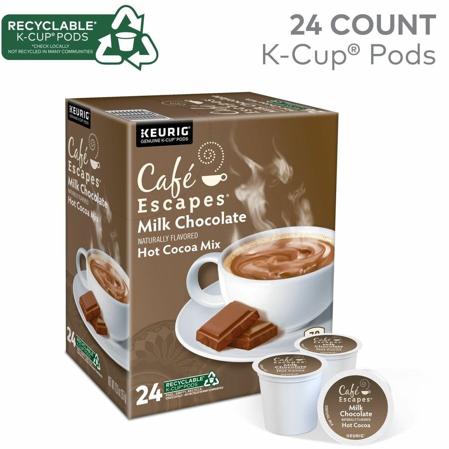 Café Escapes® K-Cup, Pod Milk Chocolate Hot Cocoa