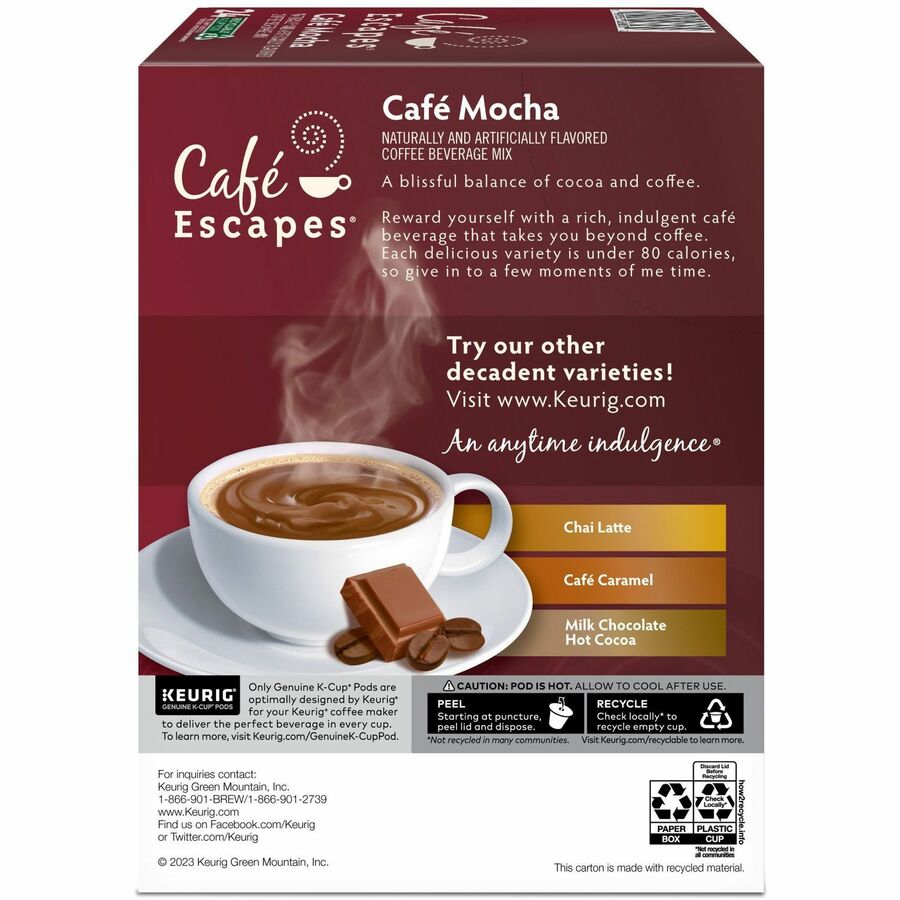 Café Escapes® K-Cup, Pod Cafe Mocha