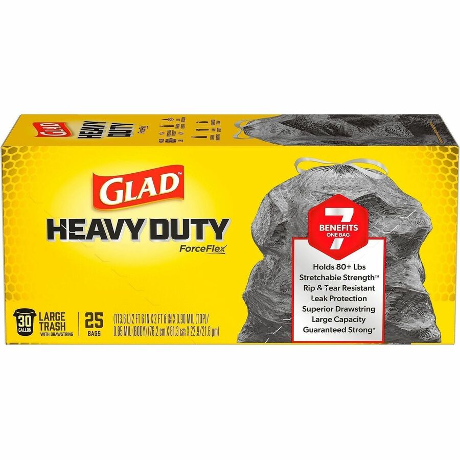 Glad ForceFlex Heavy-Duty Large Drawstring Trash Bags