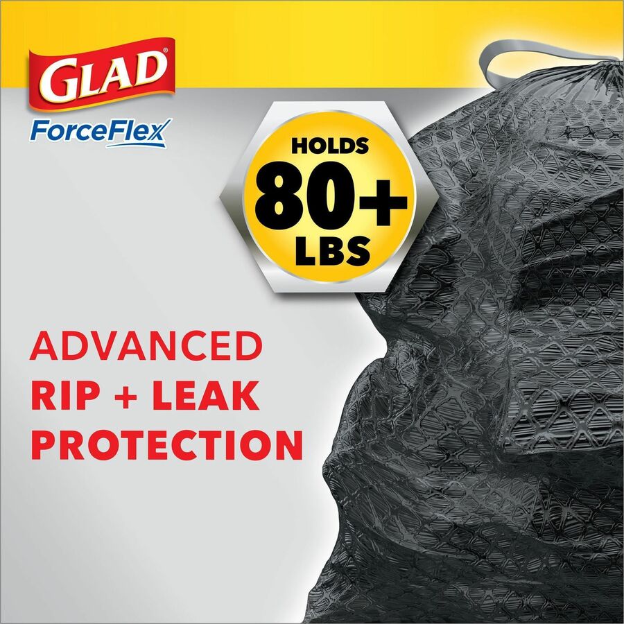 Glad ForceFlex Heavy-Duty Large Drawstring Trash Bags