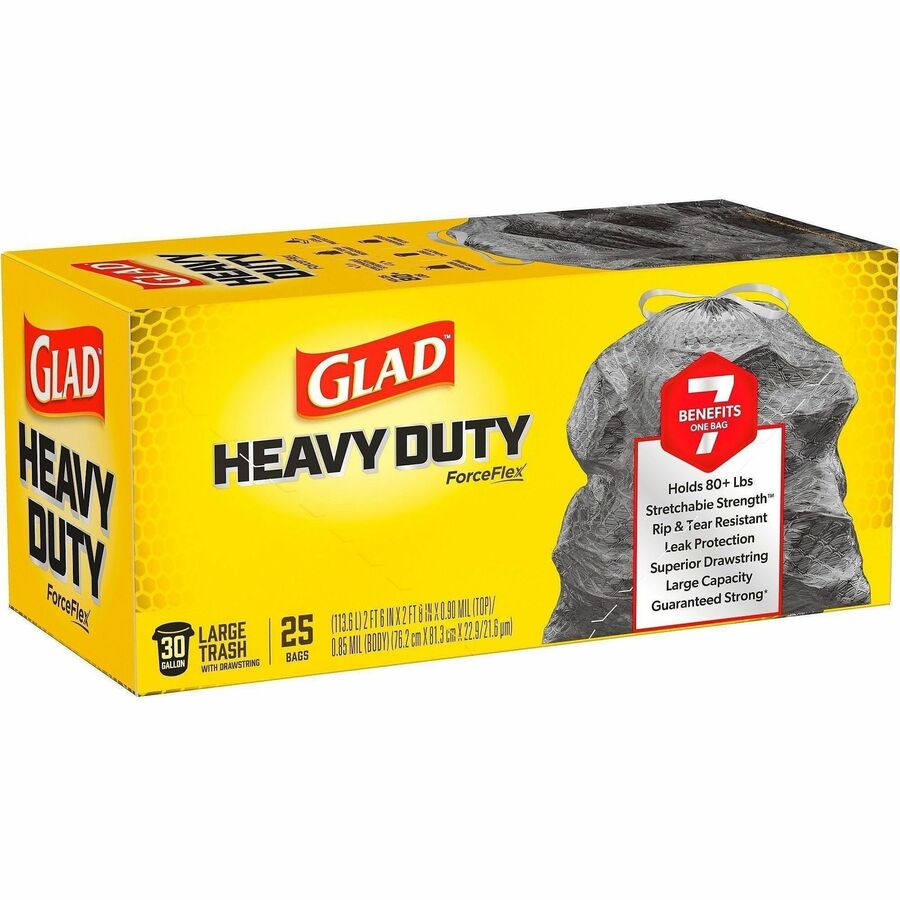 Glad ForceFlex Heavy-Duty Large Drawstring Trash Bags