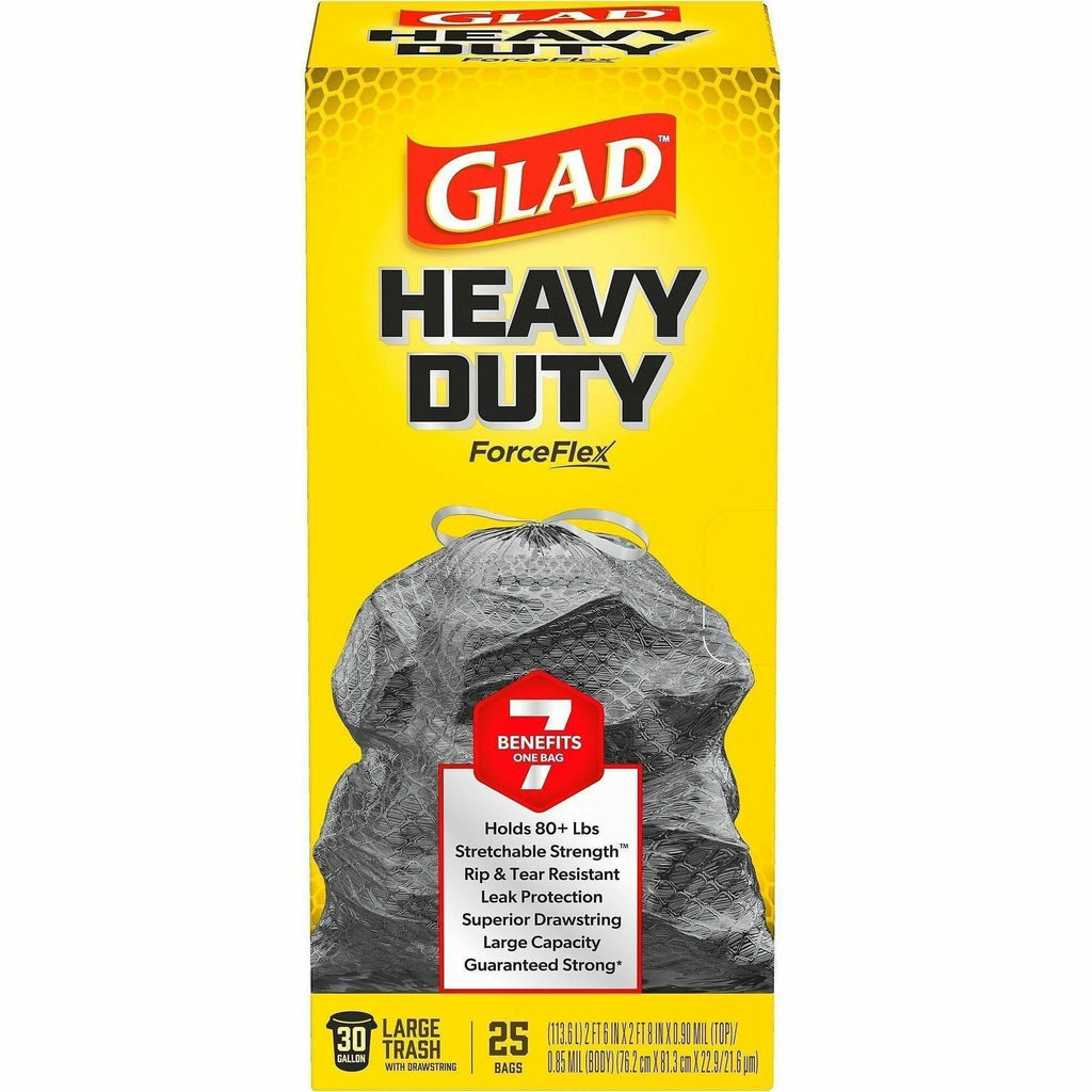 Glad ForceFlex Heavy-Duty Large Drawstring Trash Bags
