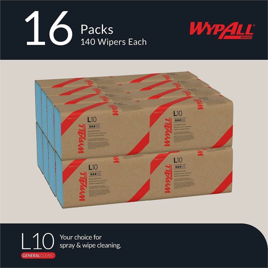 Wypall L10 Disposable Towels Windshield Wipe