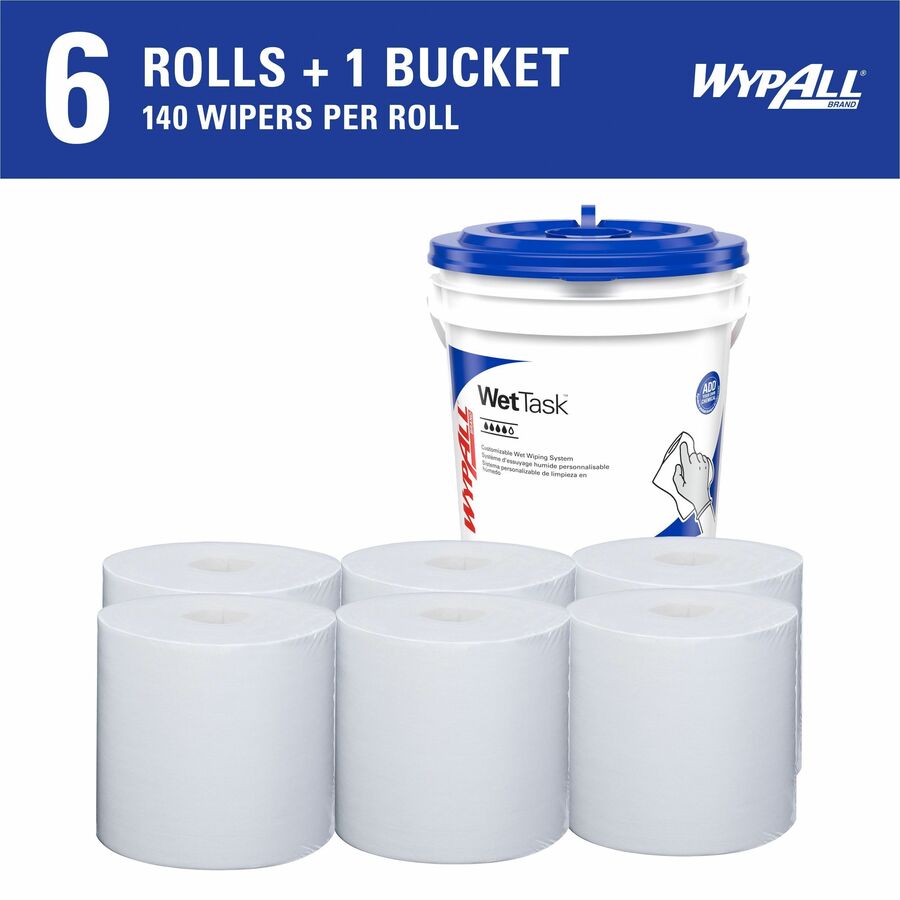 Wypall CriticalClean WetTask Wipers & Bucket