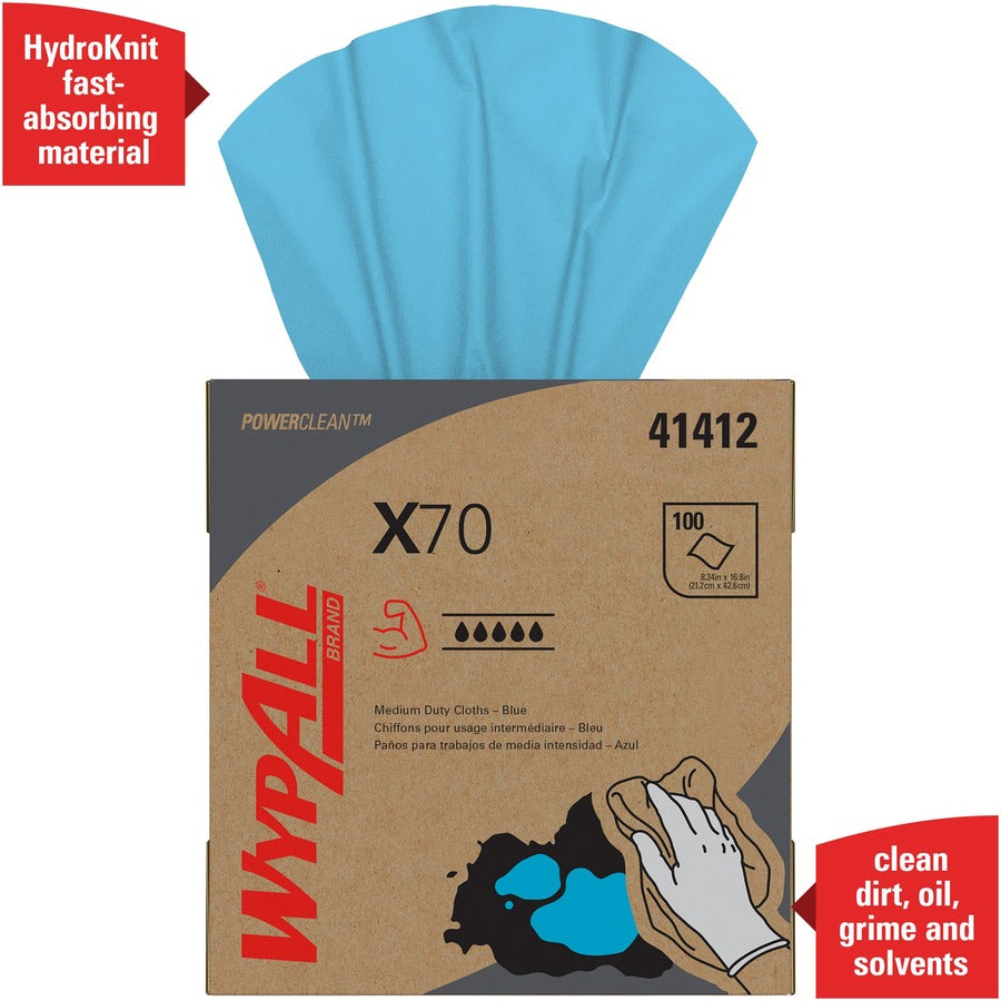 Wypall PowerClean X70 Medium Duty Cloths - Pop-Up Box