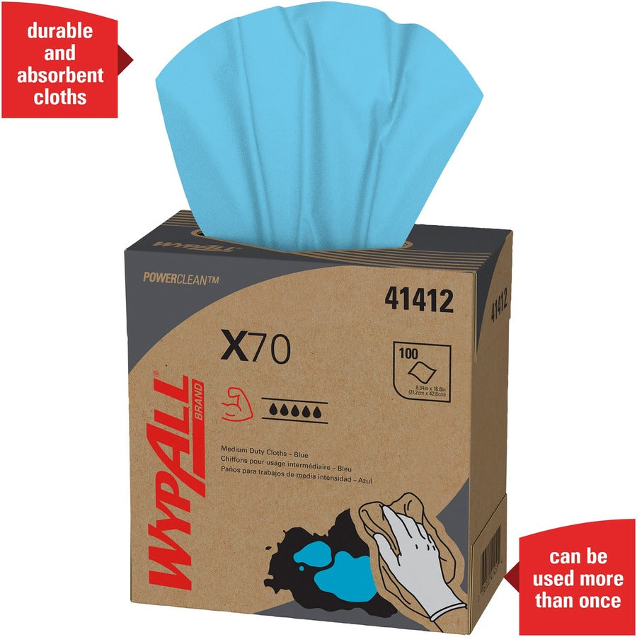 Wypall PowerClean X70 Medium Duty Cloths - Pop-Up Box