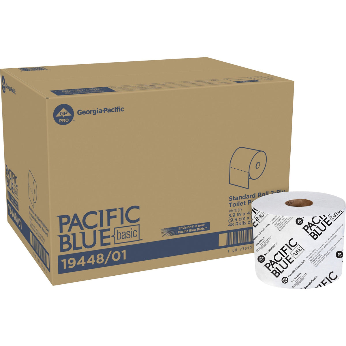 Pacific Blue Basic Standard Roll Toilet Paper
