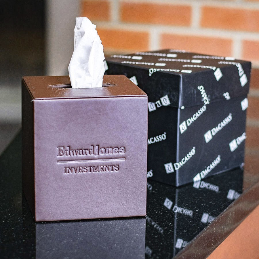 Dacasso Leather Tissue Box Cover